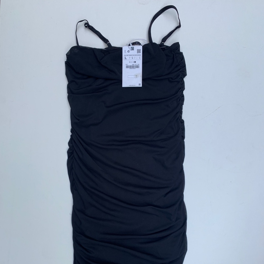 Zara spaghetti strap  black dress